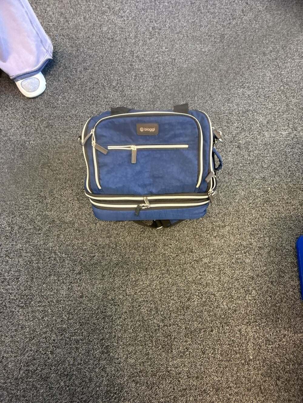 Biaggi Travel Bag Blue Rolling Carry On